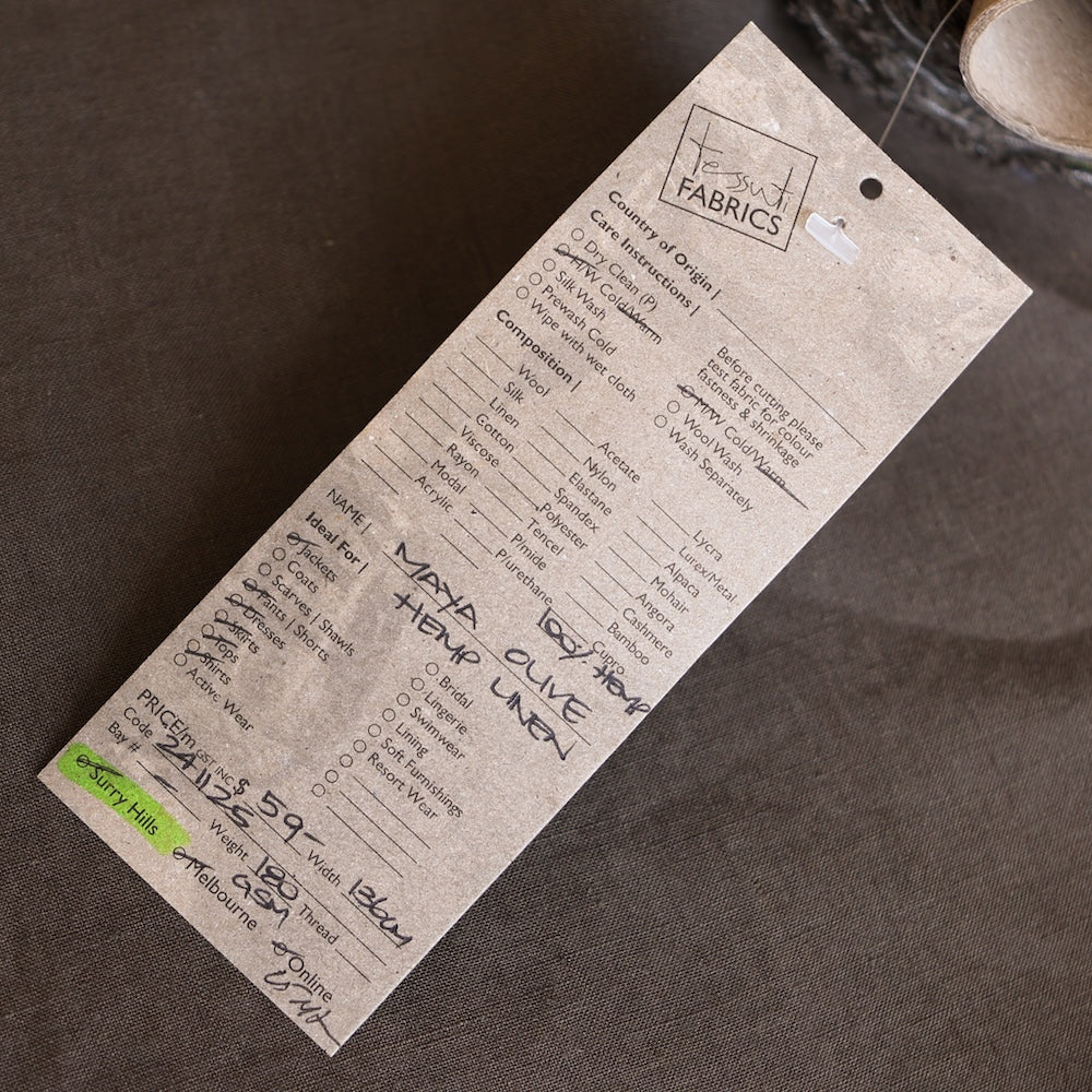 Maya Olive Hemp - Sandwashed Finish - Image 3