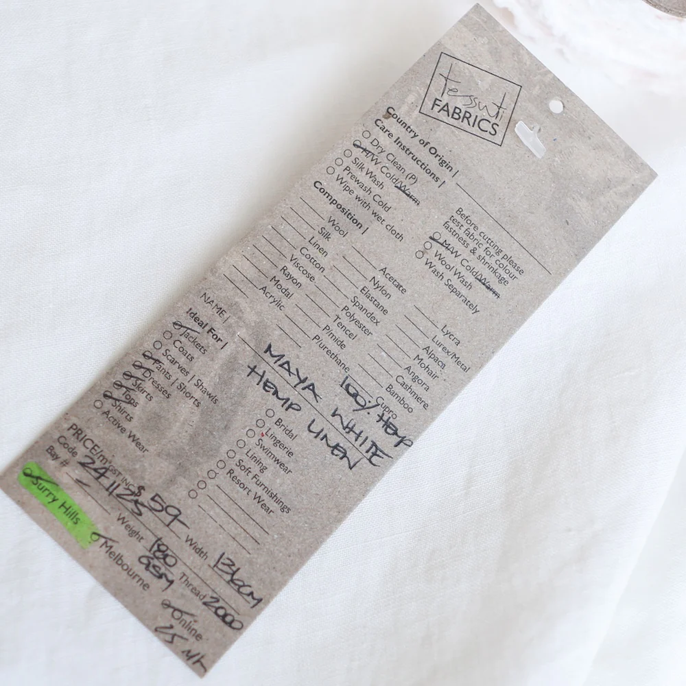 Maya White Hemp - Sandwashed Finish - Image 3