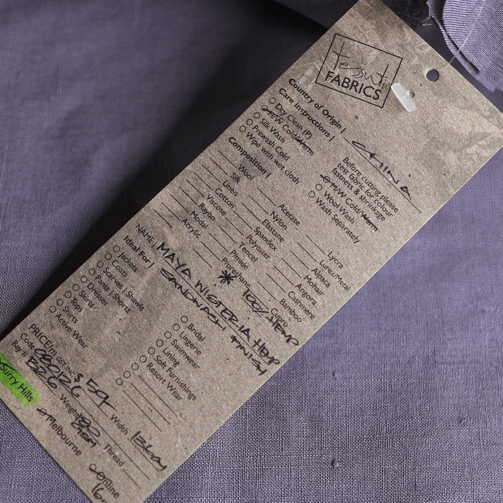 Maya Wisteria Hemp - Sandwashed Finish - Image 3