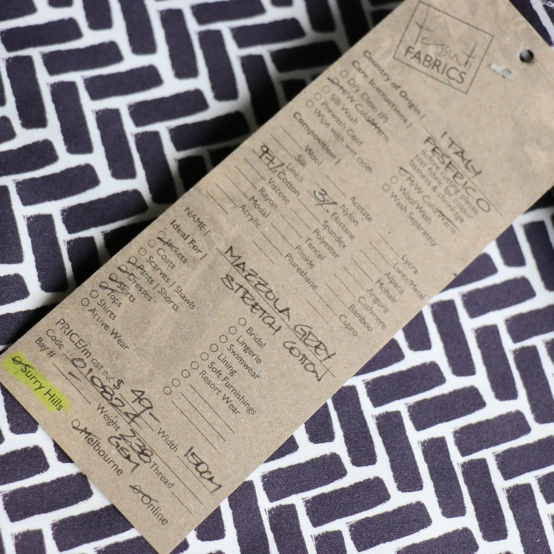 Mazzola Grey Stretch Cotton - Image 4