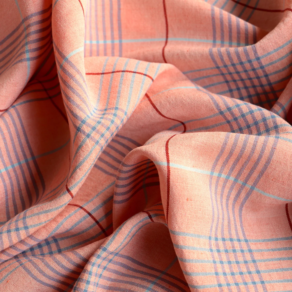 Melon Crossing Linen Check - Image 2