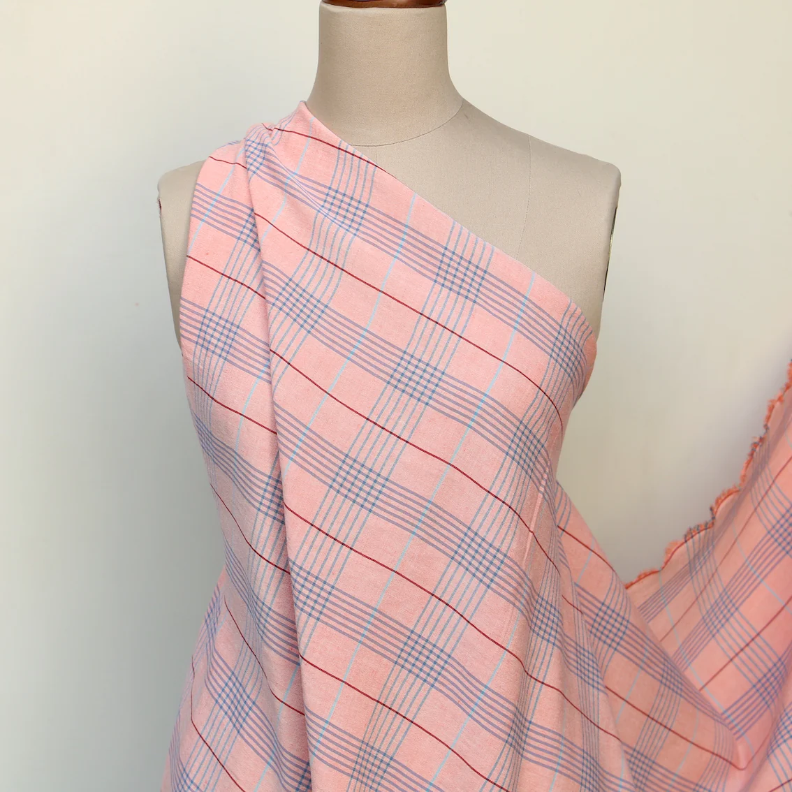 Melon Crossing Linen Check - Image 5