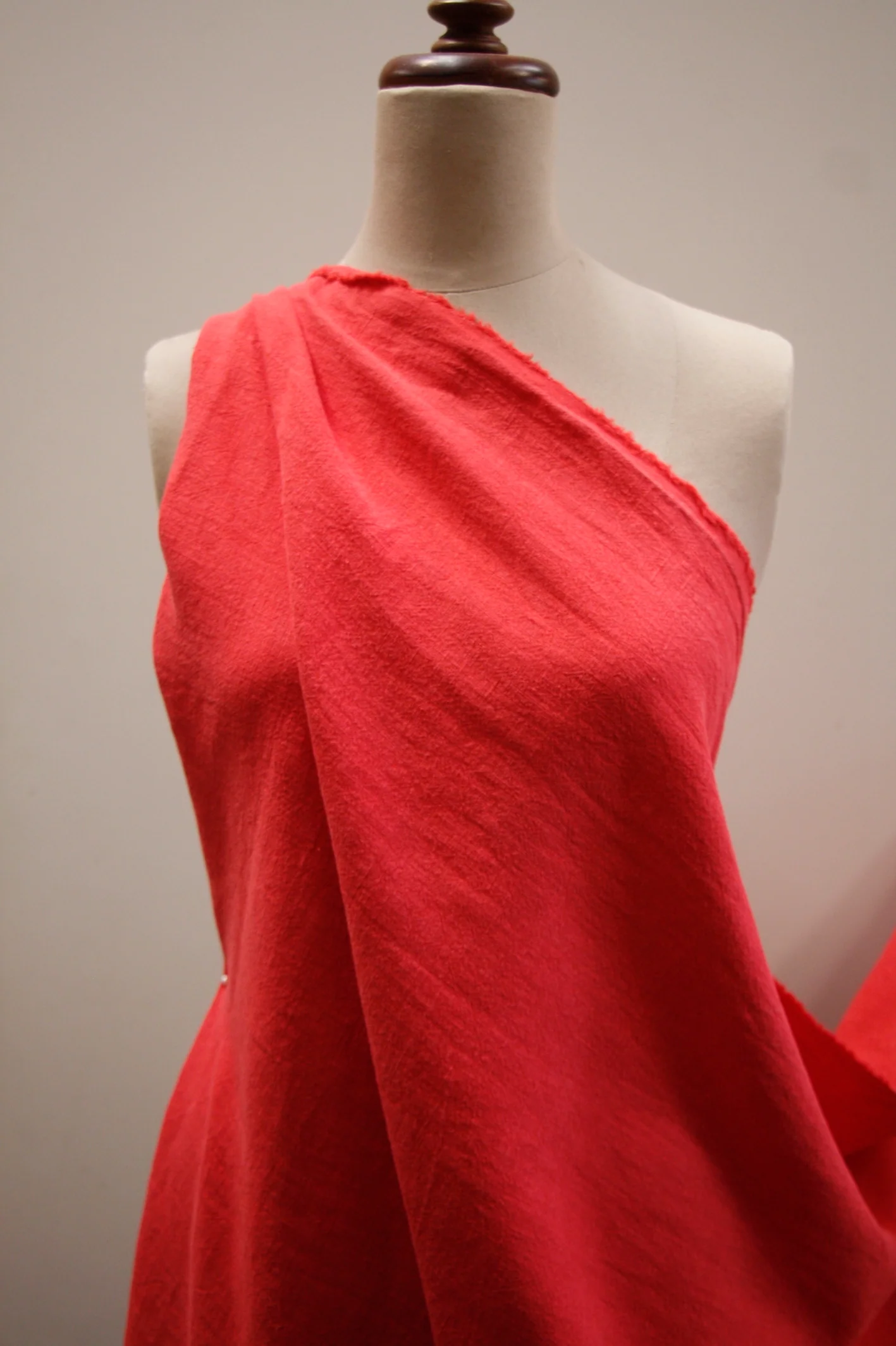 Melon Pebbled Washed Linen - Image 3