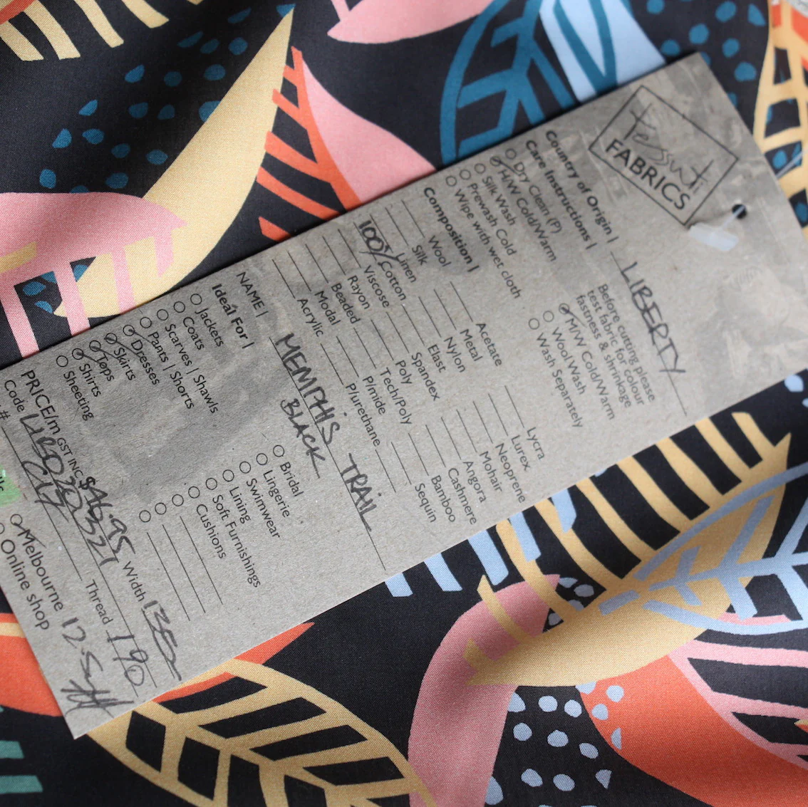 Memphis Trail Black - Liberty Tana Lawn™ - Image 4