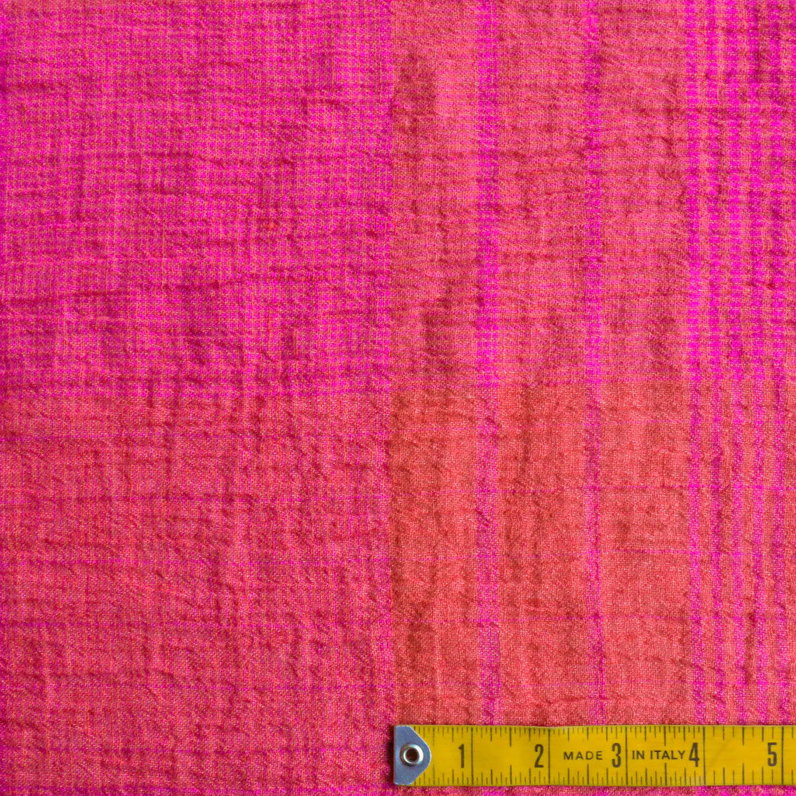 Menorca Sunset Check Crinkle Linen - Image 6