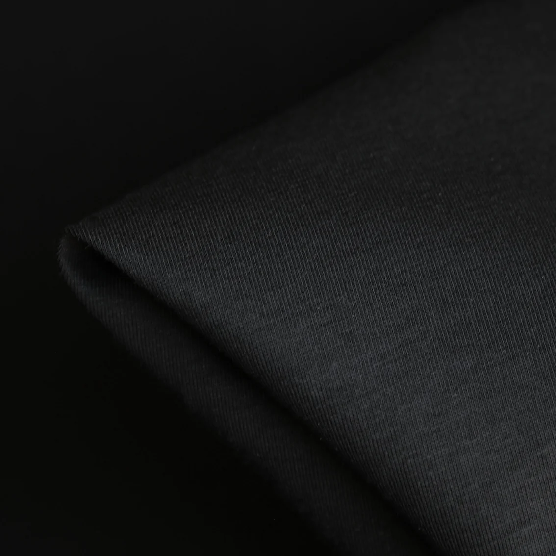 Mercerised Black Cotton Knit