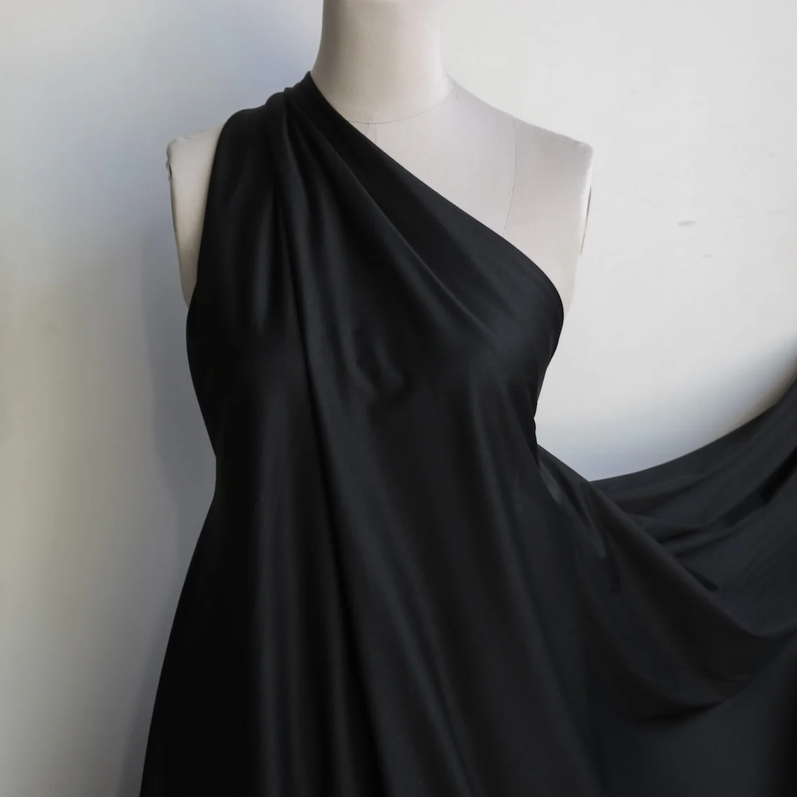 Mercerised Black Cotton Knit - Image 3