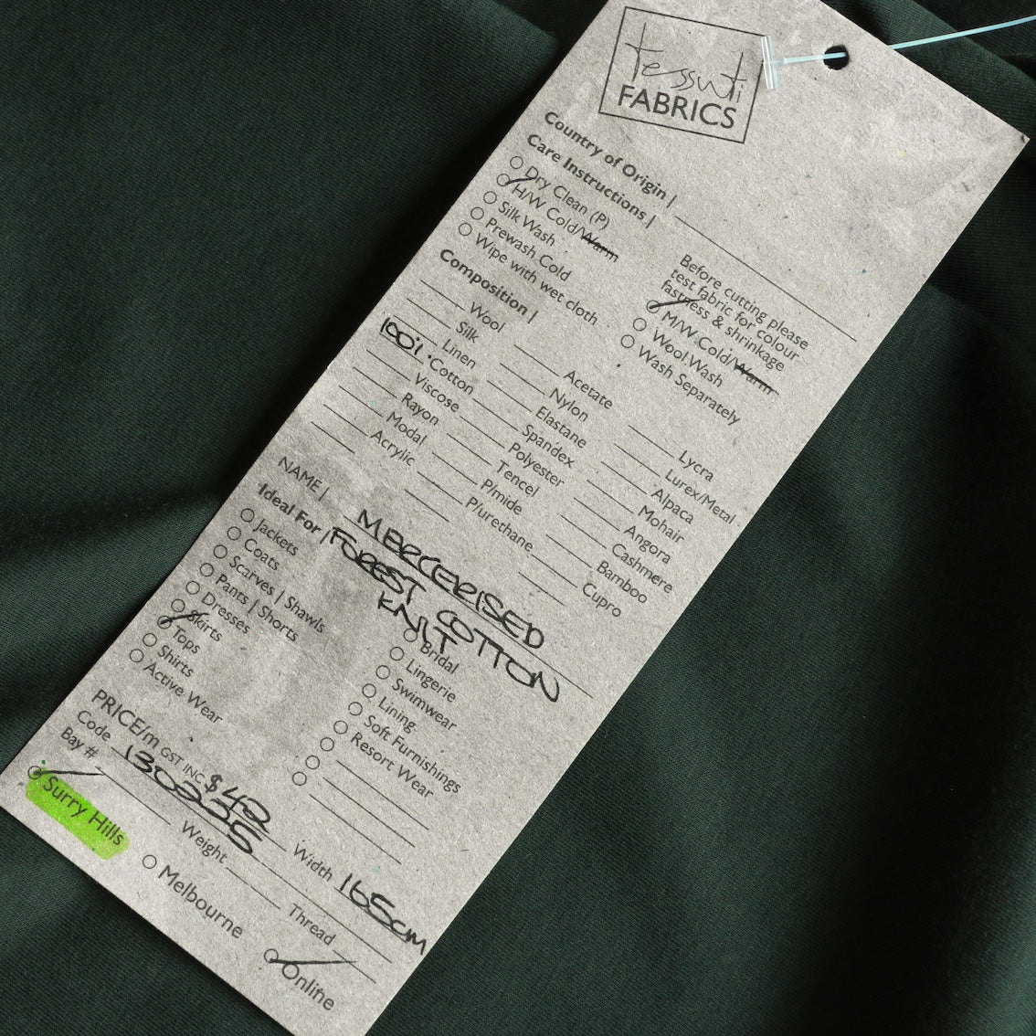 Mercerised Forest Cotton Knit - Image 3