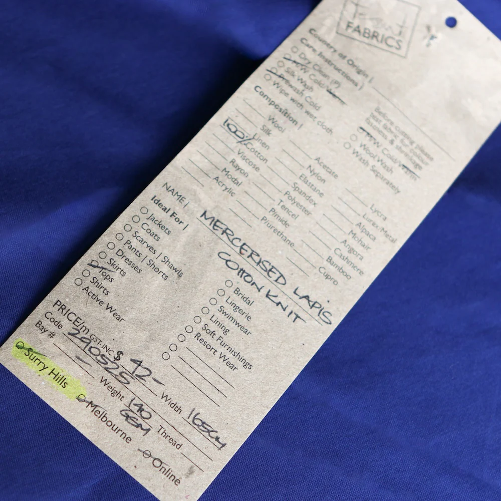 Mercerised Lapis Cotton Knit - Image 3