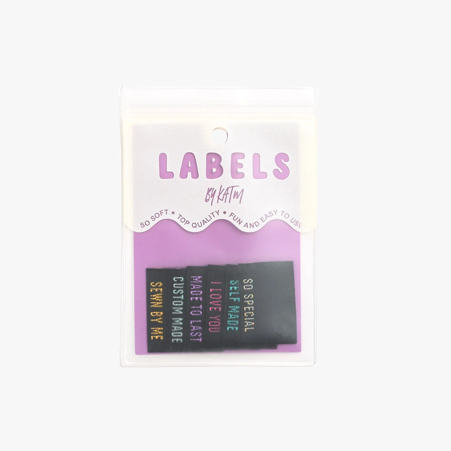 Metallic Side Seams Mixed Quotes- Black - KATM Labels - Image 4