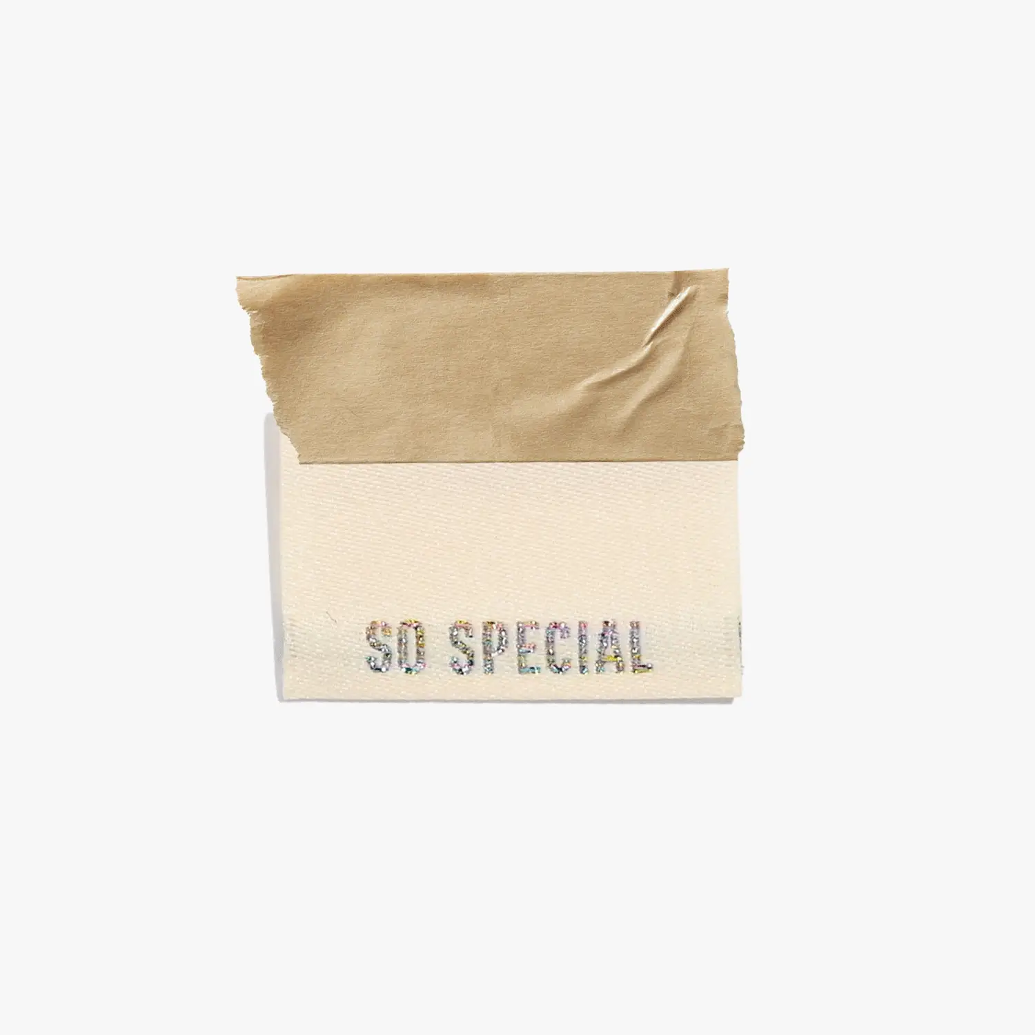 Metallic Side Seams Mixed Quotes - Cream - KATM Labels - Image 2