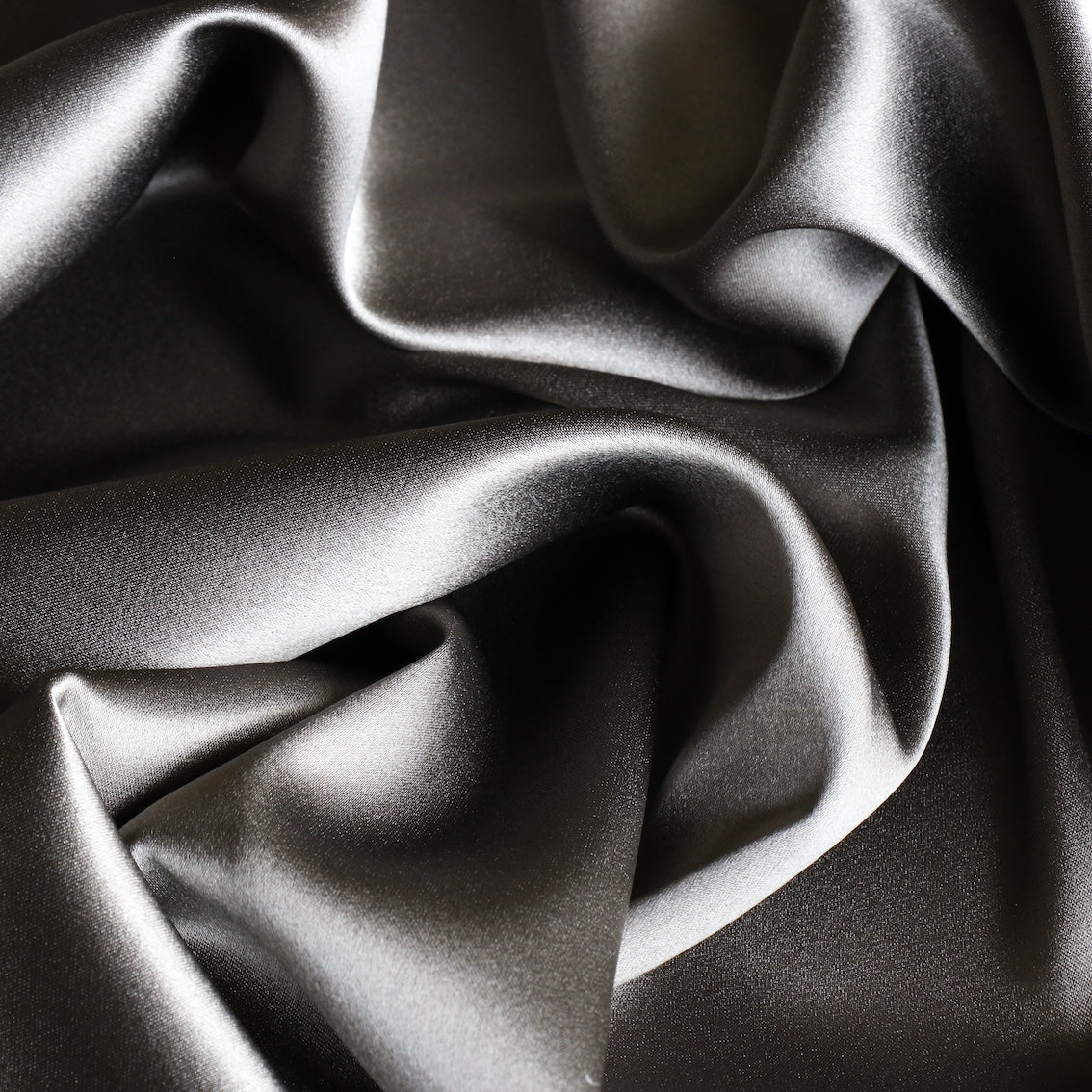 Metallo Scuro Stretch Silk Satin - Image 2