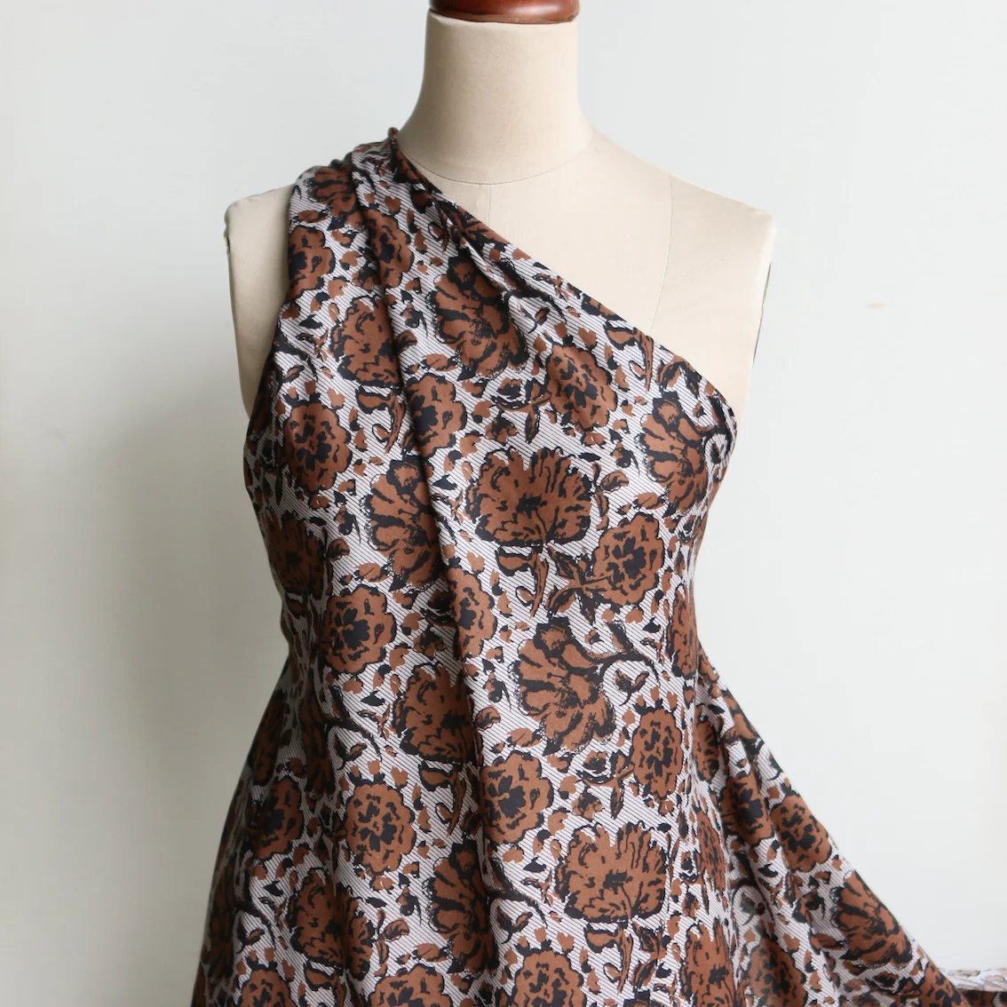 Mia Floral/Stripe Cocoa - Cotton/Rexcell - Image 5