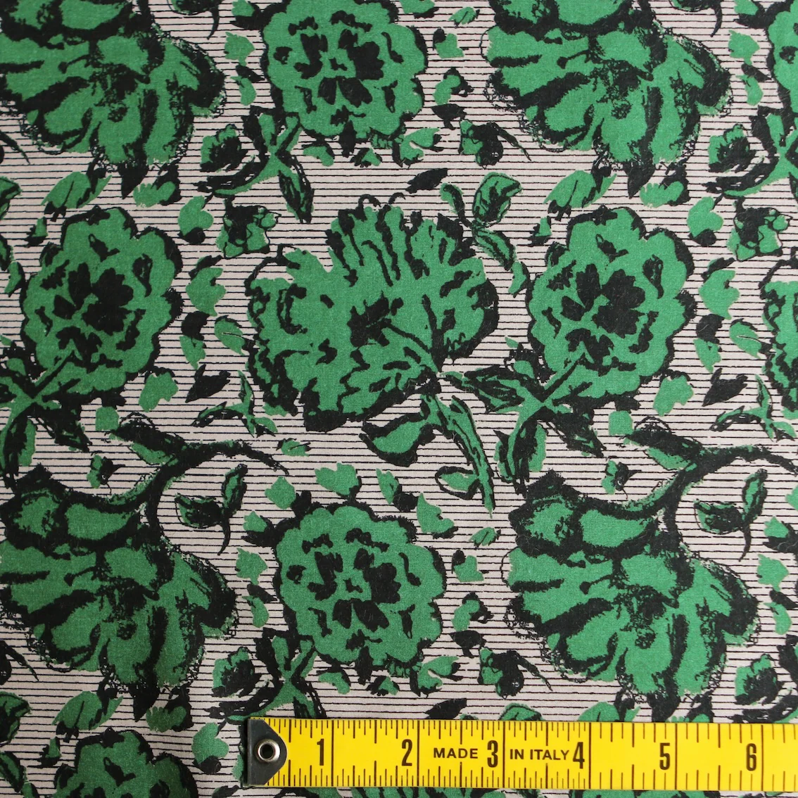 Mia Floral/Stripe Green - Cotton/Rexcell - Image 3