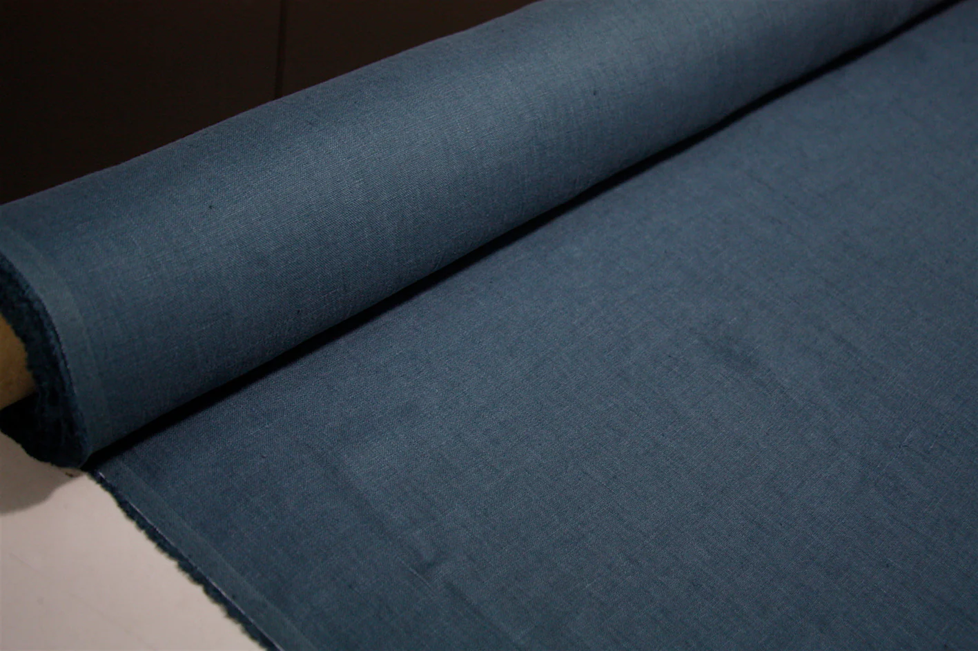 Middle Teal Washed Linen - Image 3