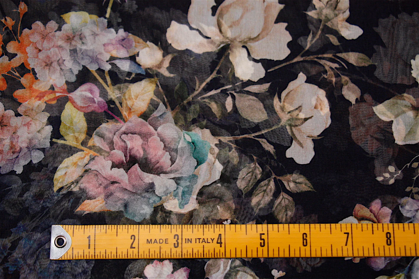 Midnight Blooms - Silk Chiffon - Image 2