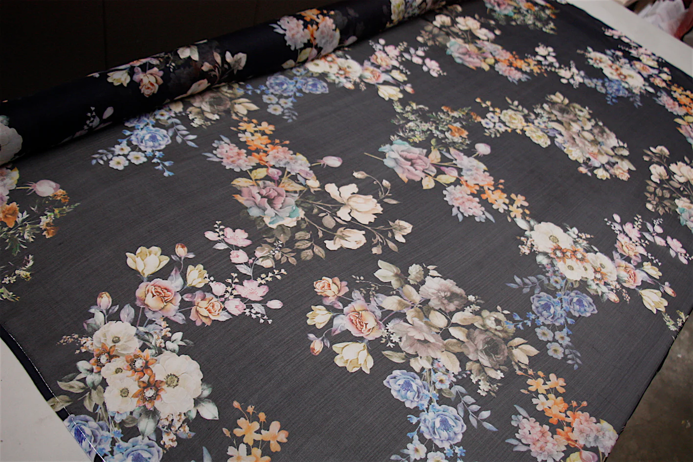 Midnight Blooms - Silk Chiffon - Image 4
