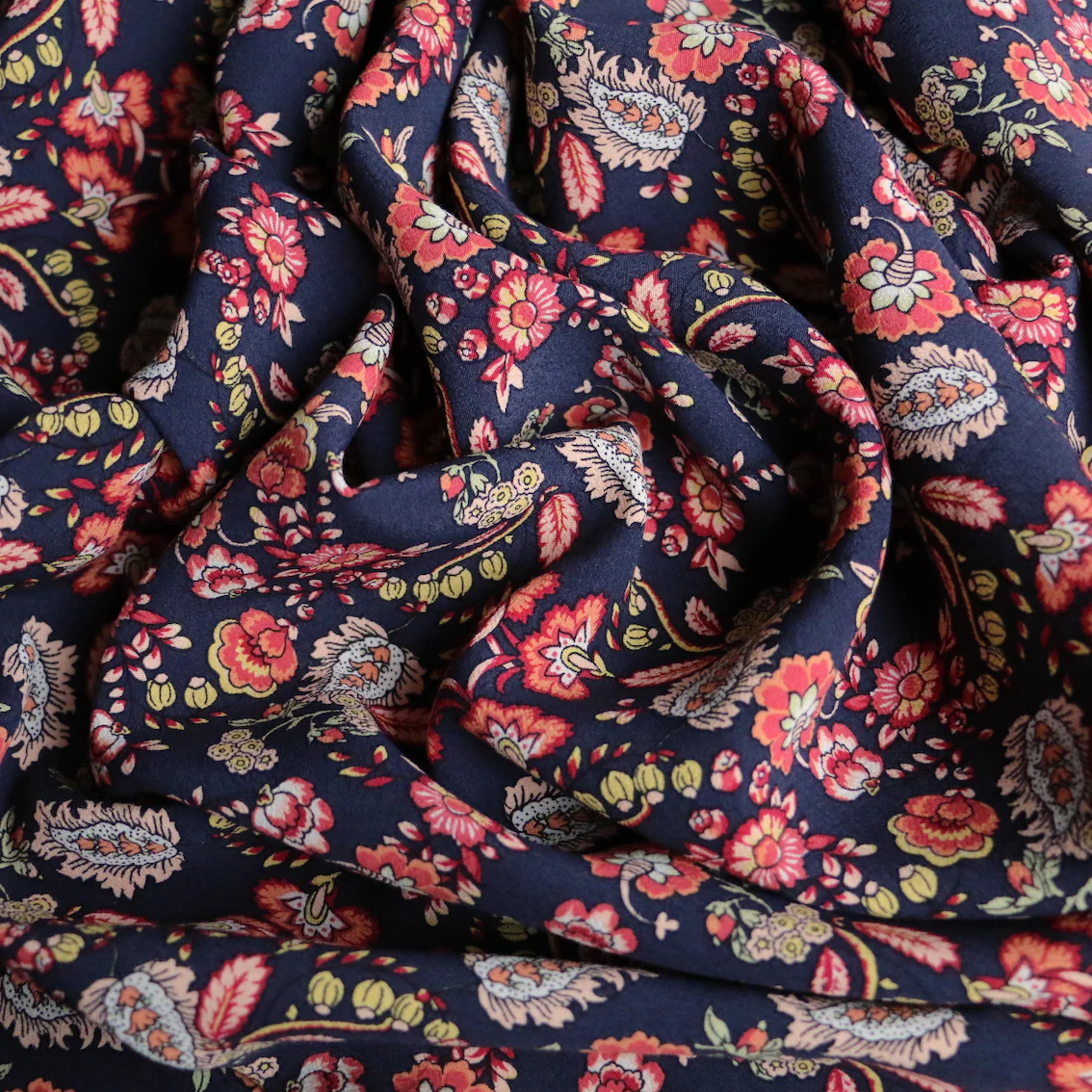 Midnight Jardin Viscose Crepe - Image 2
