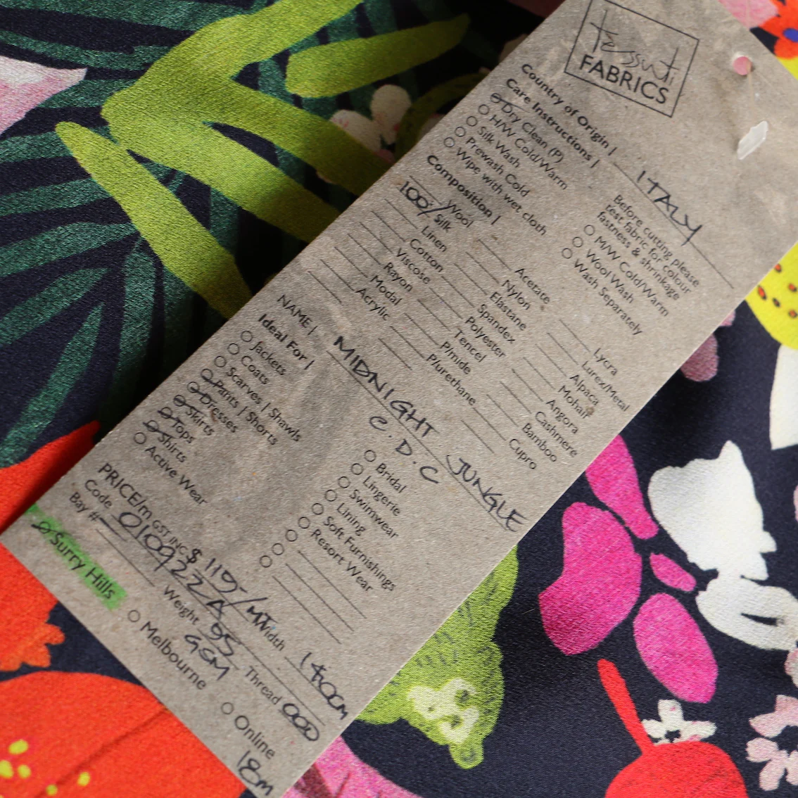 Midnight Jungle - Silk Crepe De Chine - Image 5