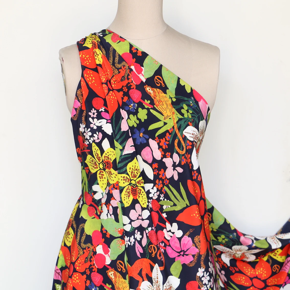 Midnight Jungle - Silk Crepe De Chine - Image 6