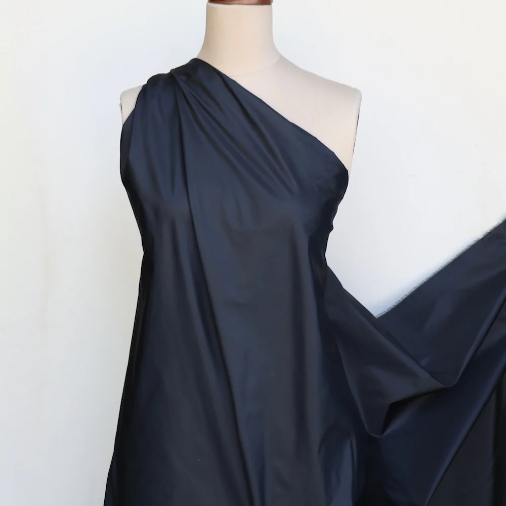 Midnight Navy Taffeta Silk - Image 4