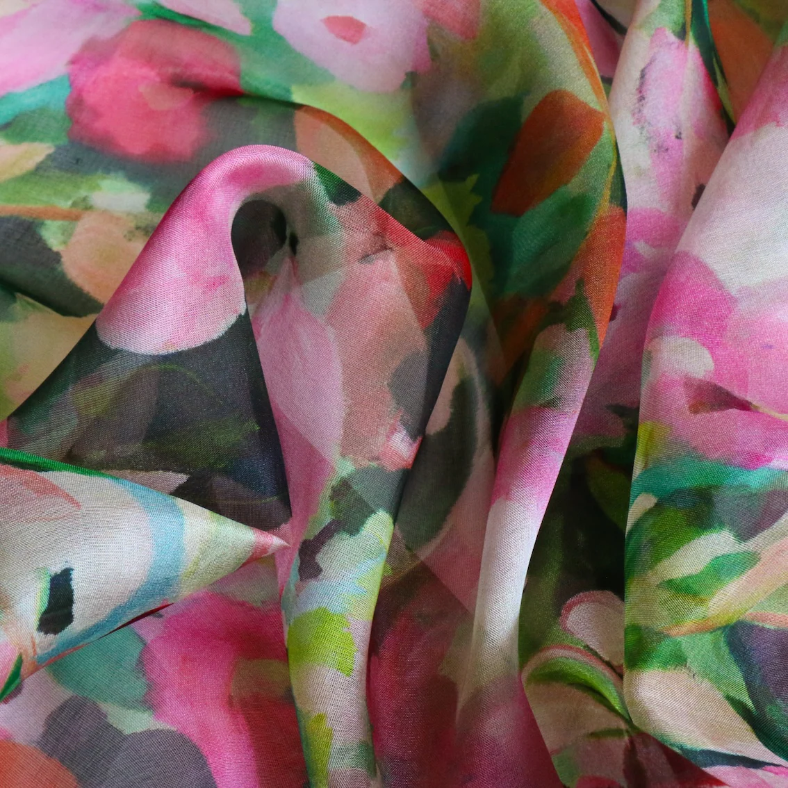 Midsummer Bloom Silk Chiffon - Image 2