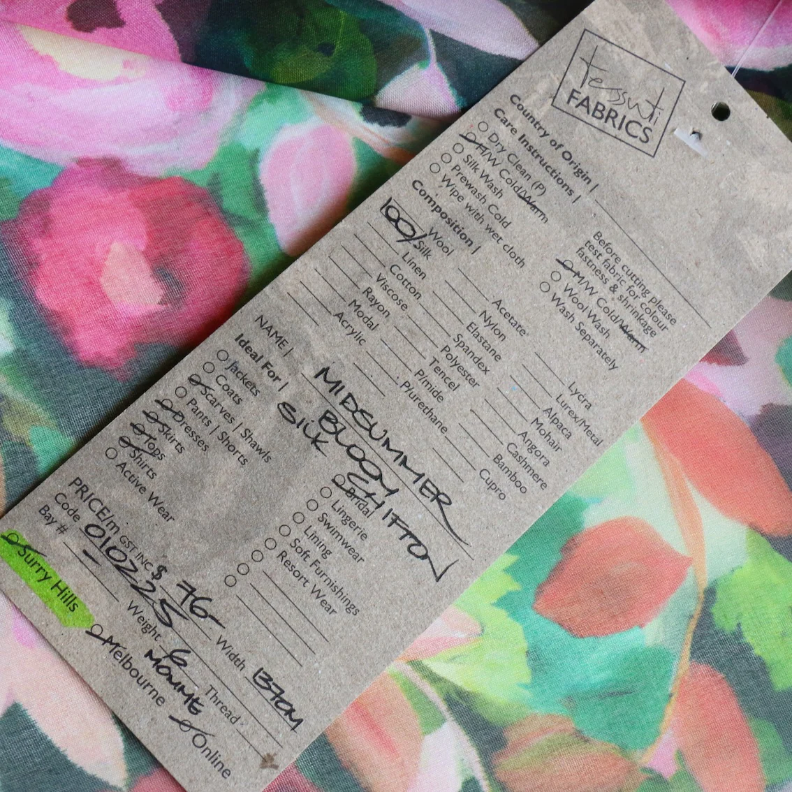 Midsummer Bloom Silk Chiffon - Image 4