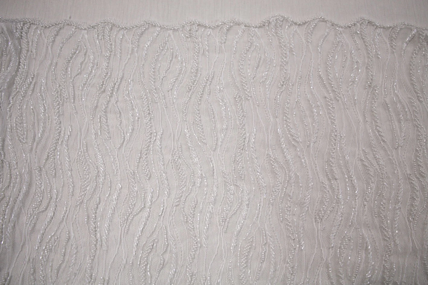 Mila Beaded Tulle - Natural (Ivory) - Image 3