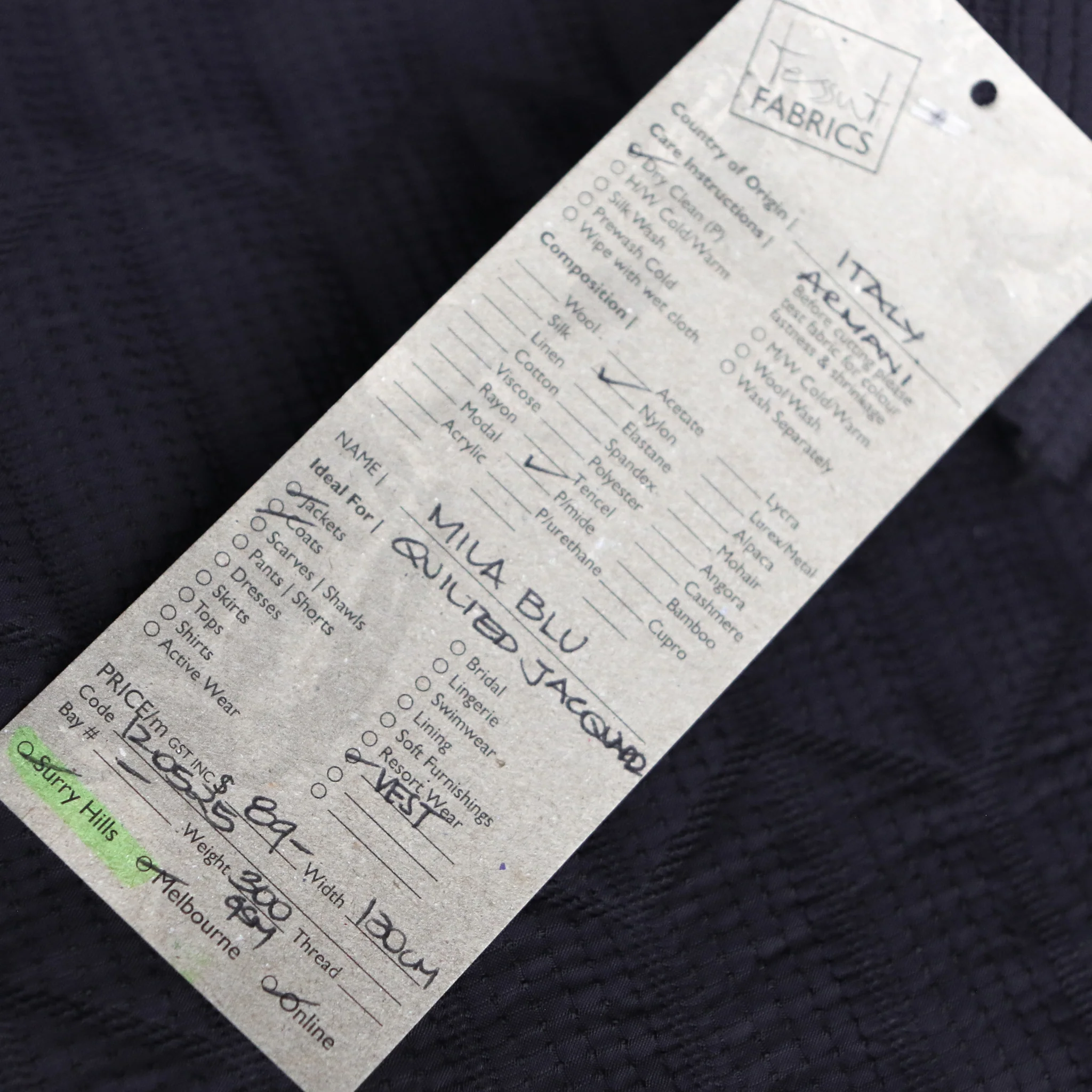 Mila Blu Quilted Jacquard - Image 4
