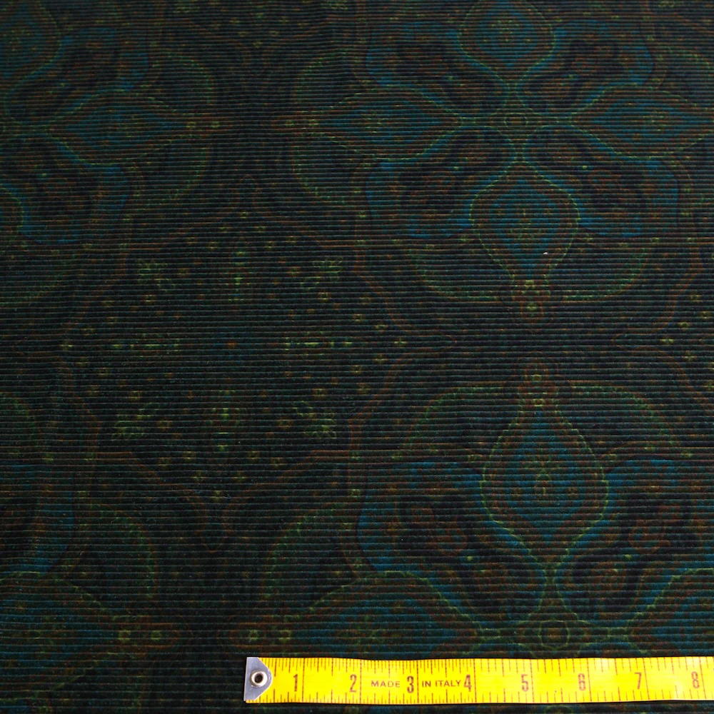 Milana Green Paisley Corduroy - Image 3