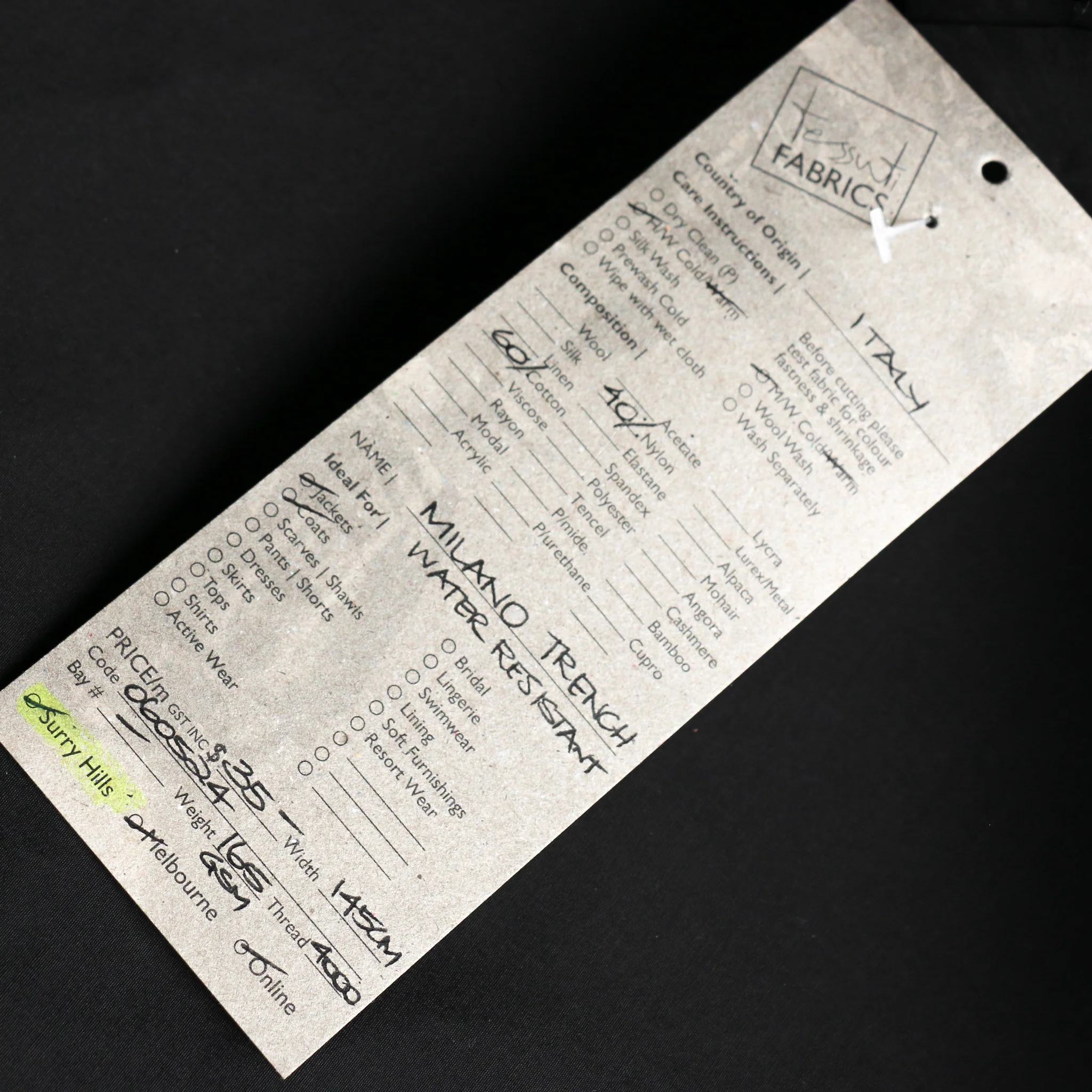 Milano Trench Water Resistant Cotton/Nylon - Image 4