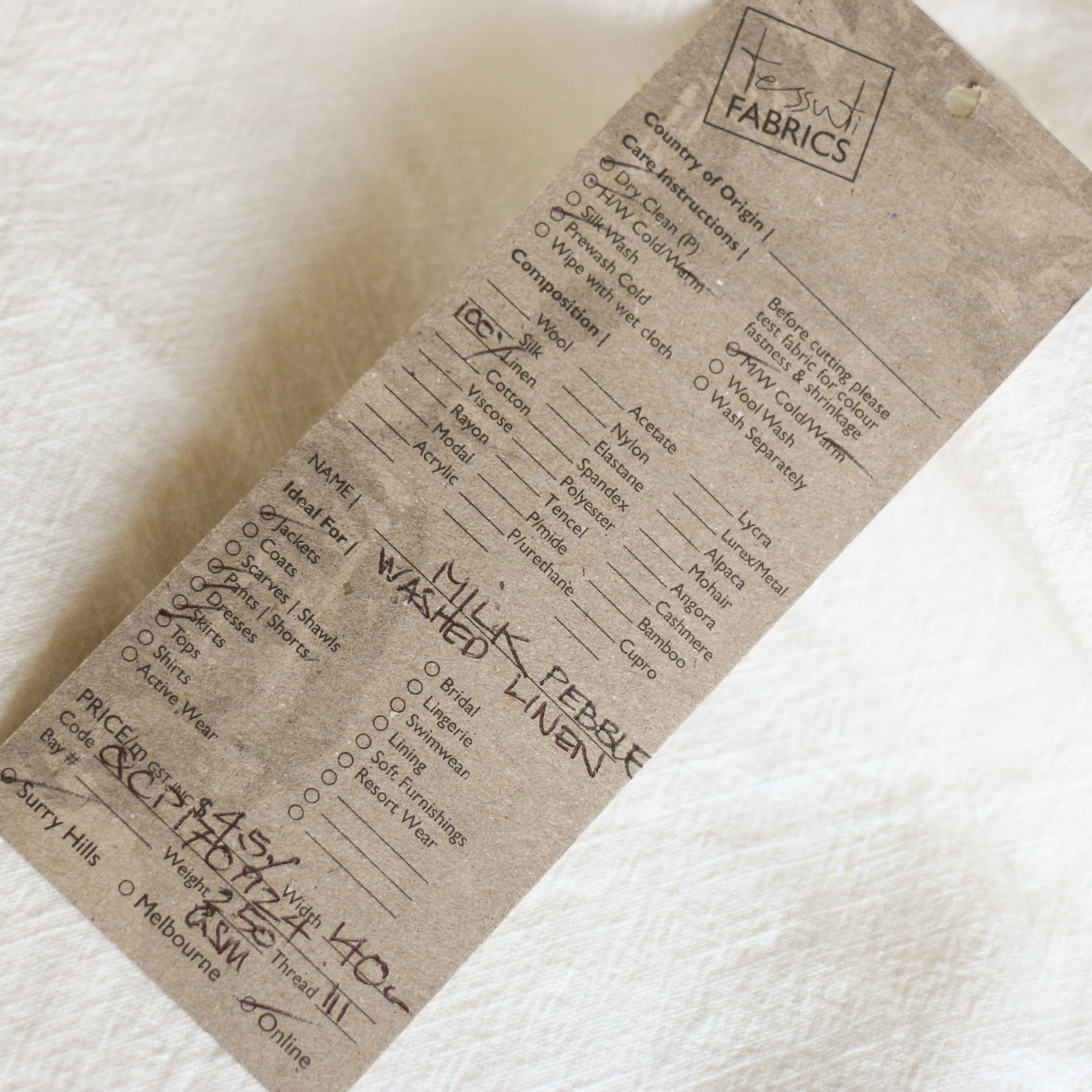 Milk Pebble Wash Linen - Image 3