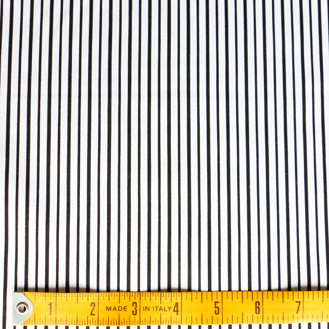 Mill Stripe Black Stretch Microprene - Image 3