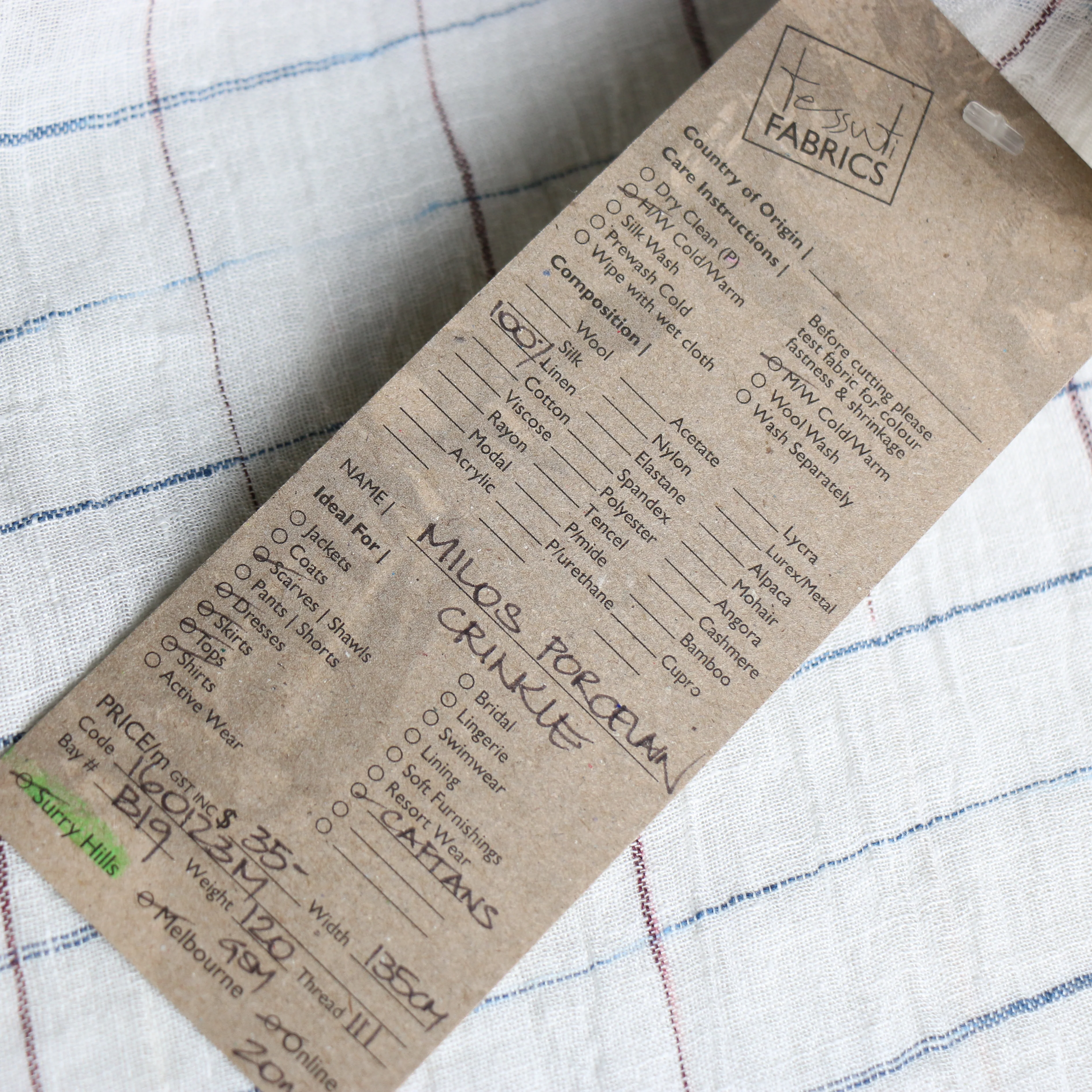 Milos Porcelain Crinkle Linen - Image 6