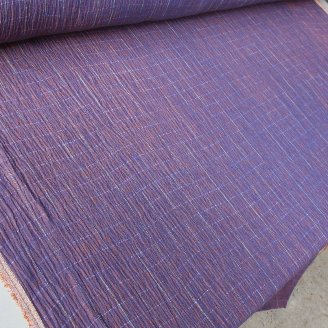 Milos Rust Crinkle Linen - Image 5