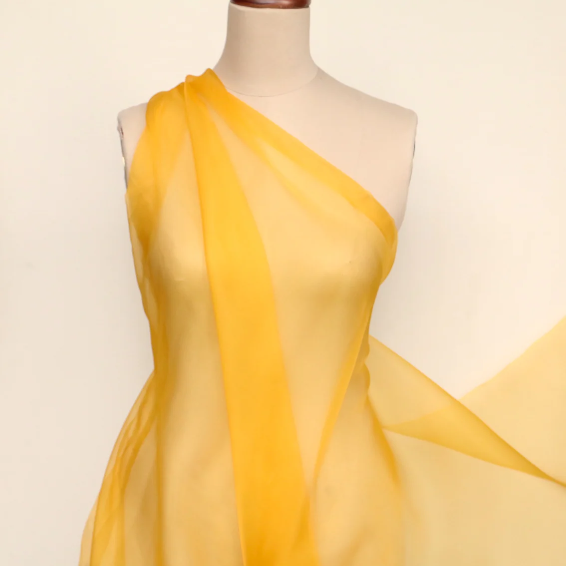 Mimosa Yellow Silk Organza - Image 4