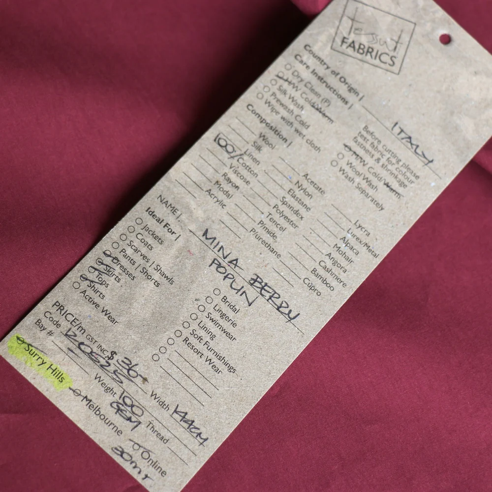 Mina Berry Cotton Poplin - Image 3