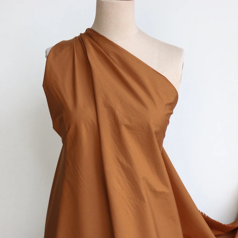 Mina Cognac Cotton Poplin - Image 4