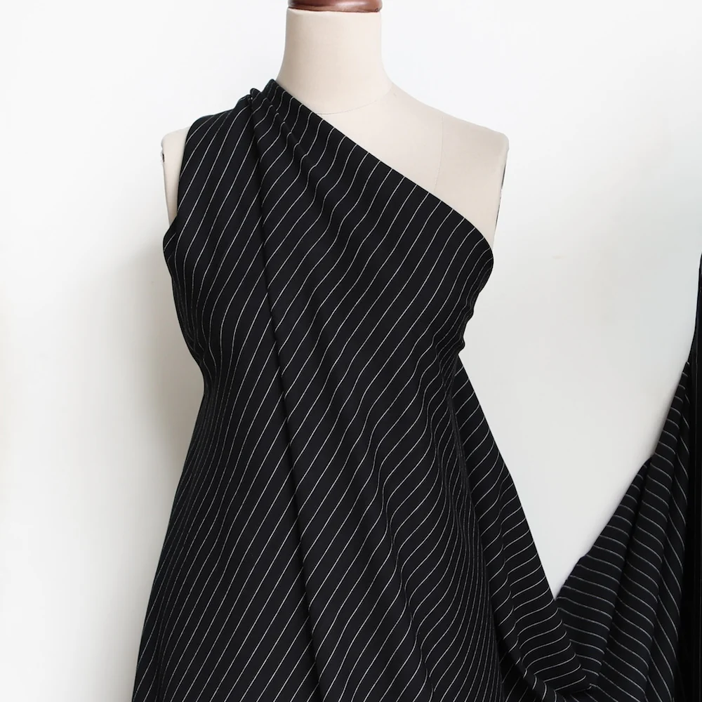 Mini Black Stripe Ponti - Image 5
