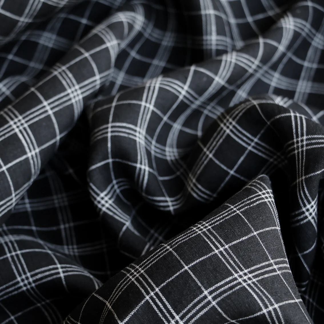 Mini Four Square Check Bio Wash Linen - Image 2