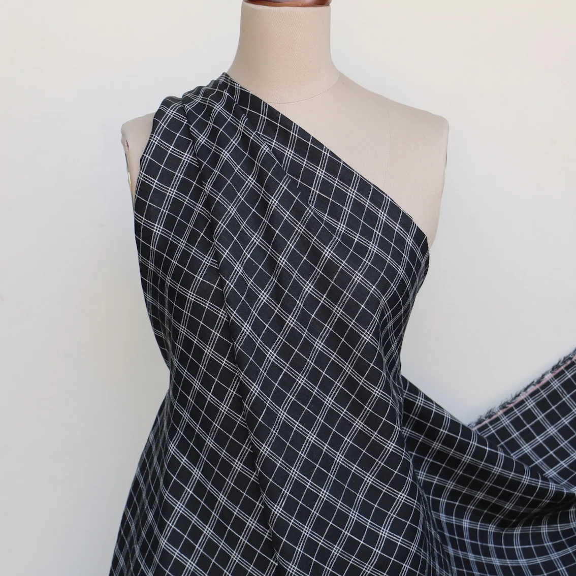 Mini Four Square Check Bio Wash Linen - Image 4
