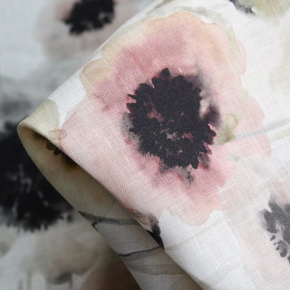 Mini Pansies Printed Linen