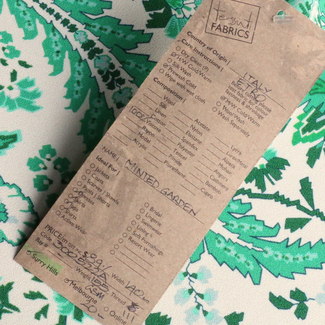 Minted Garden - Viscose Crepe - Image 5