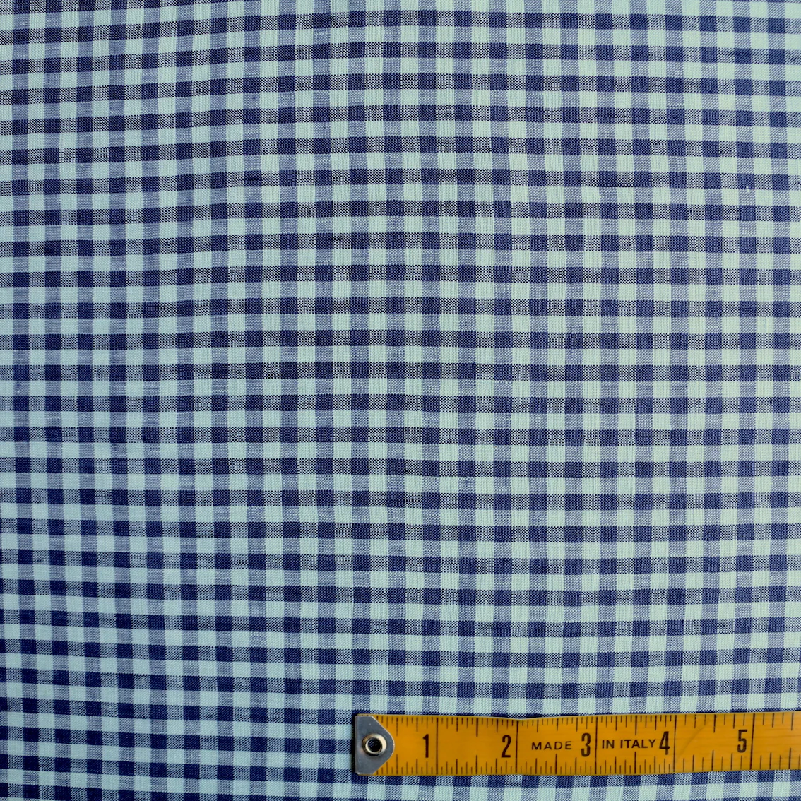 Minted Navy Check Linen - Image 3