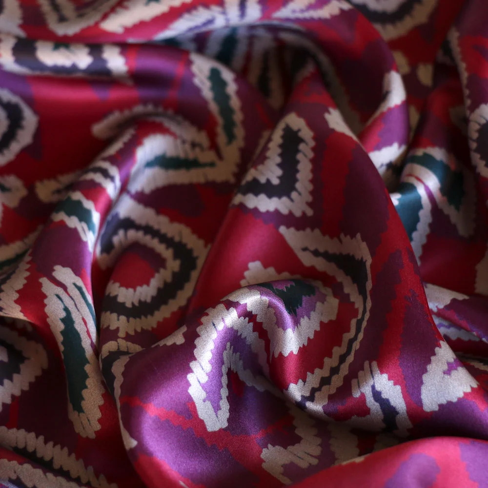 Mirabelle Magenta Silk Satin - Image 2