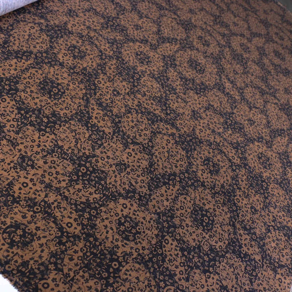 Mirabelle Mono Chocolate - Liberty Sycamore Linen - Image 4