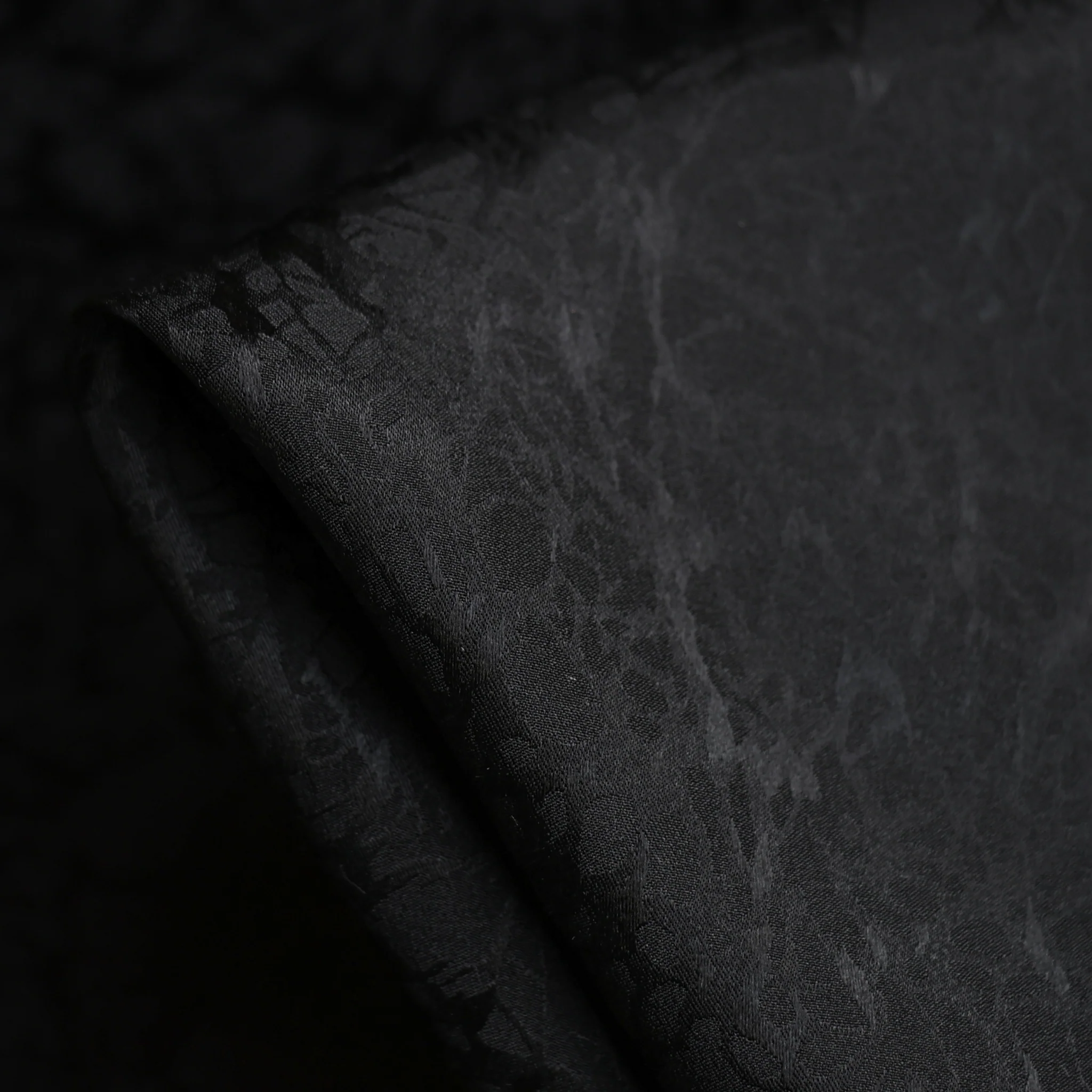 Mirage Nero Jacquard Silk Satin