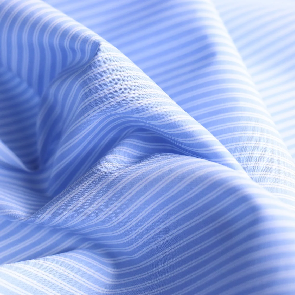 Miriam Blue Striped Shirting - Image 2