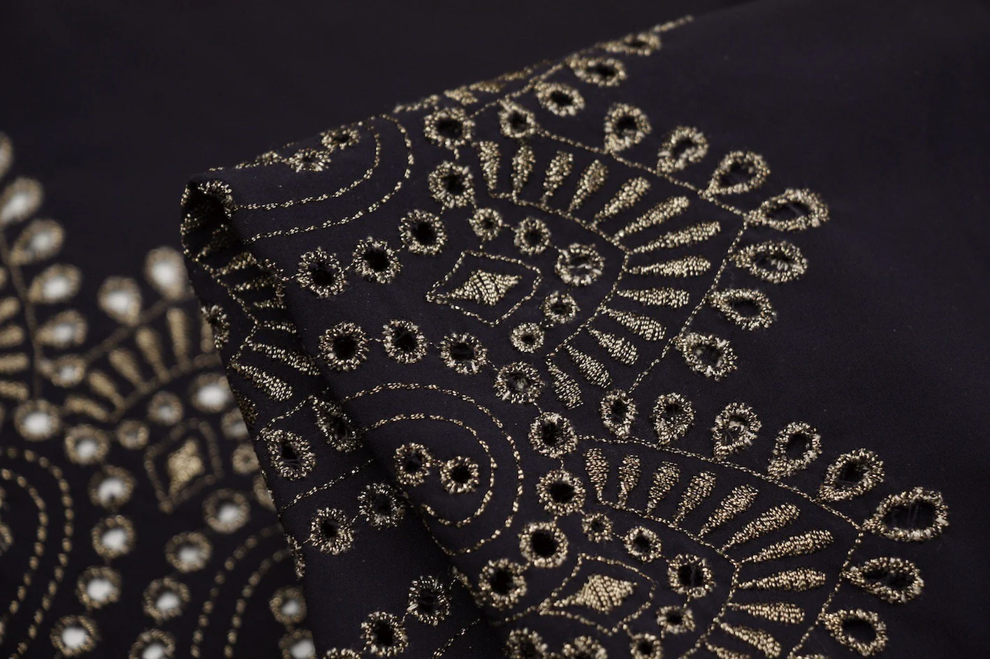Mirror Image Blue Black - Swimwear fabric
