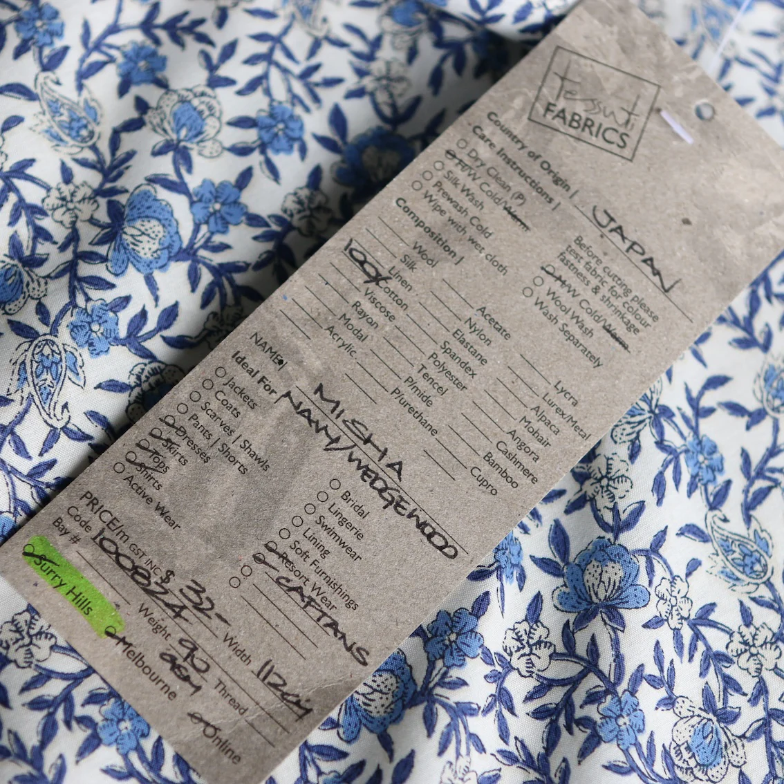 Misha Navy/Wedgewood Cotton - Image 4